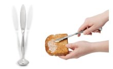 テーブルを汚さない“自立式バターナイフ”が便利！
