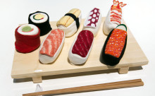 外国のお友達へのプレゼントに…★お寿司デザインのソックスがキュート