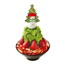 クリスマスカラーにワクワク♡ソルビンの新作は抹茶アイス×ミルクかき氷にいちごがたっぷり！