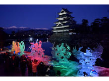 氷彫刻師が技術と芸術性を競い合う！「国宝松本城氷彫フェスティバル」開催