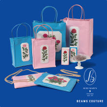 スイーツブランド「ルル メリー」の花のイラストがバッグやニットに。BEAMS COUTUREとのコラボが素敵