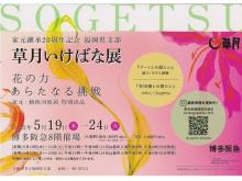 家元継承20周年を記念した、福岡県支部 草月いけばな展を博多阪急にて開催