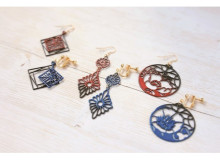会津の伝統紋柄×UV漆加工の耳飾り「AIGRA塗- nuri-」が一般販売開始