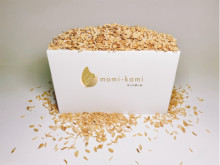 ペーパルが廃棄される「もみがら」を活用した紙の新素材「momi-kami」を開発