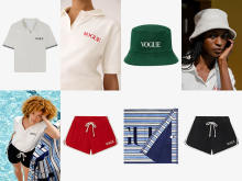 『VOGUE』アパレルラインの夏コレクションで、暑い日もおしゃれを楽しも。ポロシャツに帽子、タオルが登場