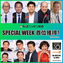 ニッポン放送　週平均＆平日平均＆土曜の聴取率で首位獲得　『あなたとハッピー！』などの人気が原動力