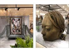 【大阪府大阪市】REMAの作品に3社が協力、建設資材の足場がアートの一部に。阪急うめだ本店で展示中