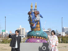 岡田准一、プロデュースの立体アートを大阪で発表　超ひらパー兄さんに続き地元貢献『此花水龍』
