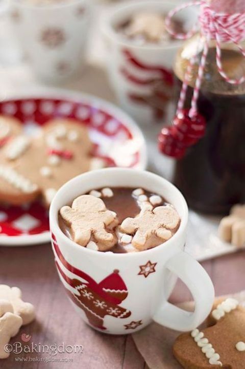 "Gingerbread Hot Cocoa Recipe" .... with homemade gingerbread syrup !:  by By Szarin | We Heart It