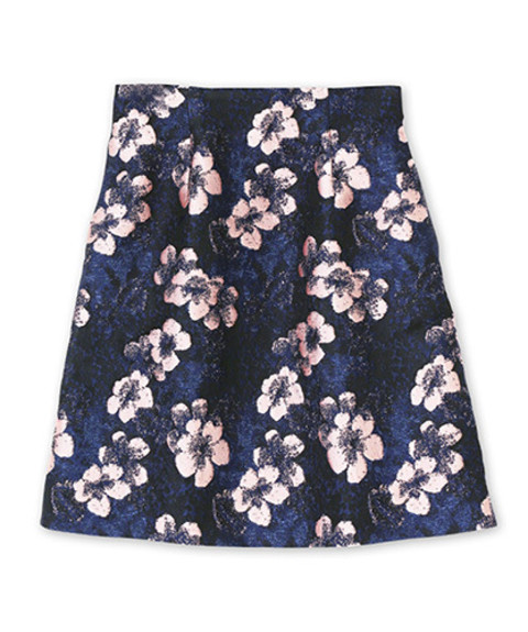 Flower-Jacquard-Skirt