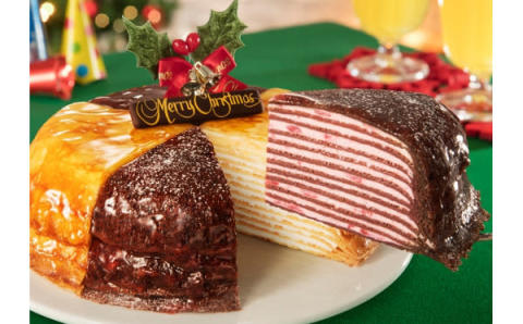 ドトールの定番「ミルクレープ」が2色のホリデー仕様に♩「クリスマスミルクレープ」の予約がスタート！