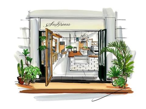 「Seagreen」初のコンセプトカフェが由比ガ浜にオープン！