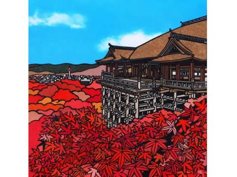京都八坂の「日東堂」で切り絵画家・久保修の作品展を開催中