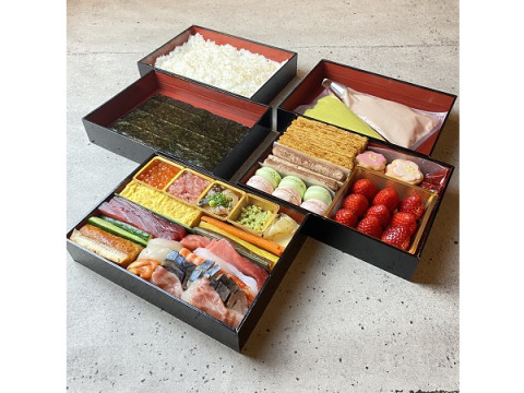 贅沢手巻き寿司＆自分で作るモンブランの「アレンジひなまつりBOX」が登場