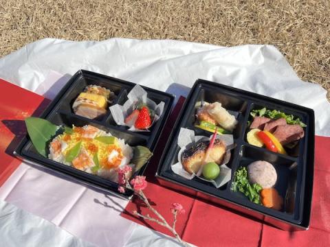 梅鑑賞に豪華な食事で彩りを添える「梅のピクニックBOX」が和食処 翠州亭から登場