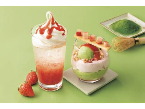 「nana’s green tea」に、苺と抹茶の季節限定グラススイーツなど新メニューが登場！