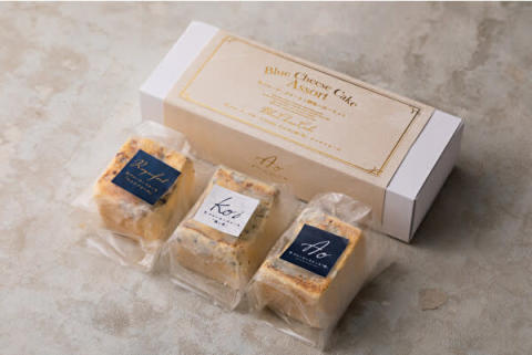 ブルーチーズスイーツ専門店「Ao（青）」新商品「生ブルーチーズケーキ3種 食比べセット」