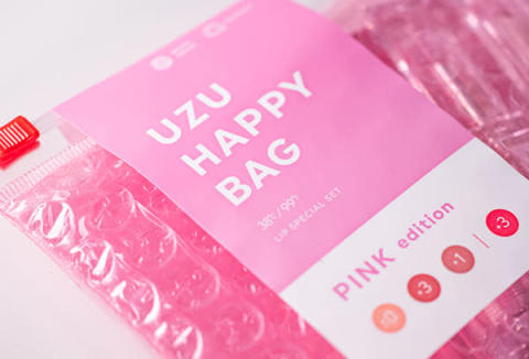 「UZU」の「UZU HAPPY BAG  38℃ / 99°F LIP SPECIAL SET」の『PINK edition』