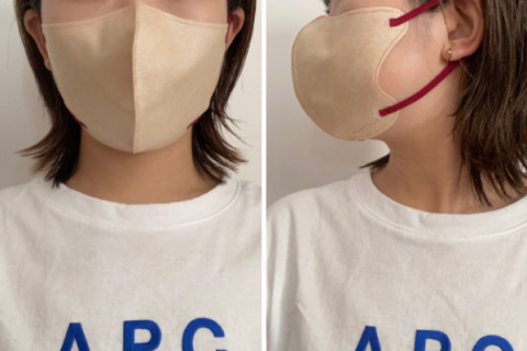 MASCODE「3D不織布マスク」の着用画像