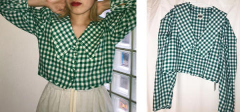 「OFFICE」の「OFFICE LIMITED GINGHAM CHECK LINEN SAILOR SHIRT」