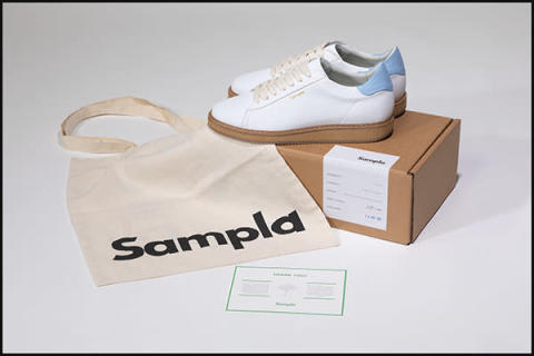 リンゴの廃棄物を再利用して作られたスニーカー「Sampla footwear」を買った際についてくる付属品