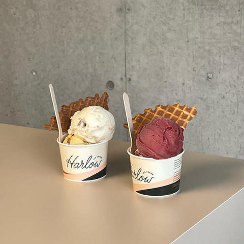 2022年広尾にオープンしたカフェ「Harlow ICE CREAM Tokyo」のアイスクリーム