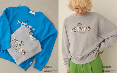 「LILY BROWN」と「PEANUTS」のコラボアイテムの「PEANUTS sweatshirt」