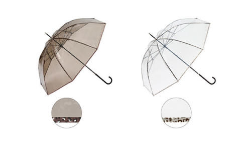 becauseの「Clear Umbrella Leopard Piping」