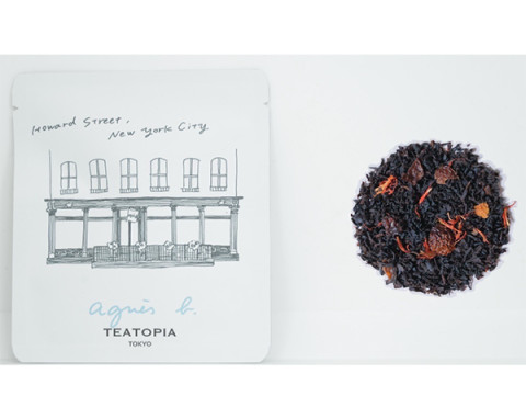 agnes b. × TEATOPIA TOKYOの『PARADE』は、ザクロの果実から抽出した芳醇な香りが楽しめ、パッケージにはニューヨーク店が描れています