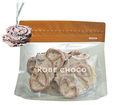 チョコレートショップ＆カフェ「KOBE CHOCO」の新商品「プレッツェル＆ブラッククッキー ホワイト」