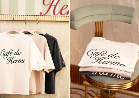 東京・表参道のコンセプトストア「House of Herme」に併設のカフェ「Café de Herme」初のオリジナルTシャツ