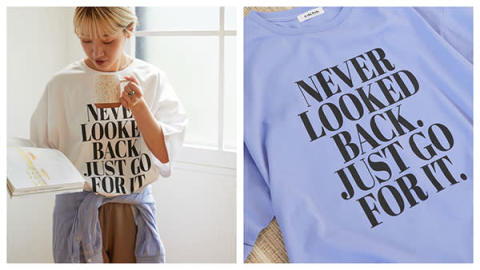 w/the Parksの「NEVER LOOKED.. print big tee」